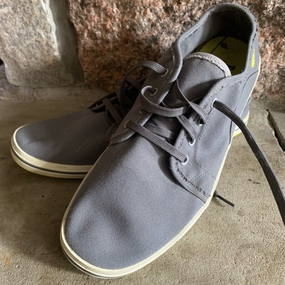 Timberland Earthkeepers Sz 9.5 Grey Canvas with Lime rubber outsole - Picture 8 of 9